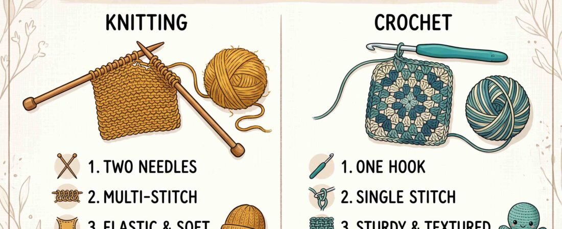 Crochet vs. Knitting: Which is Easier for Beginners to Learn?